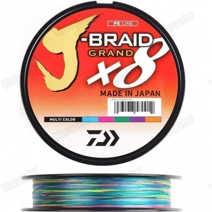 Шнур DAIWA J-BRAID GRAND X8E 300М 0,13ММ MULTI COLOR 12795-113RU